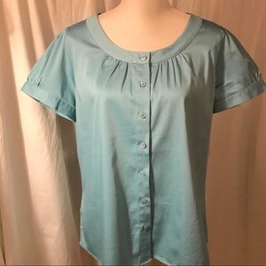 NWOT Van Heusen Light Teal Blouse-FINAL Markdown